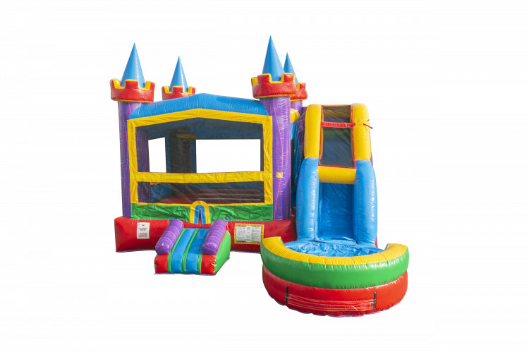 Rainbow Castle Wet/Dry Bounce and Slide
