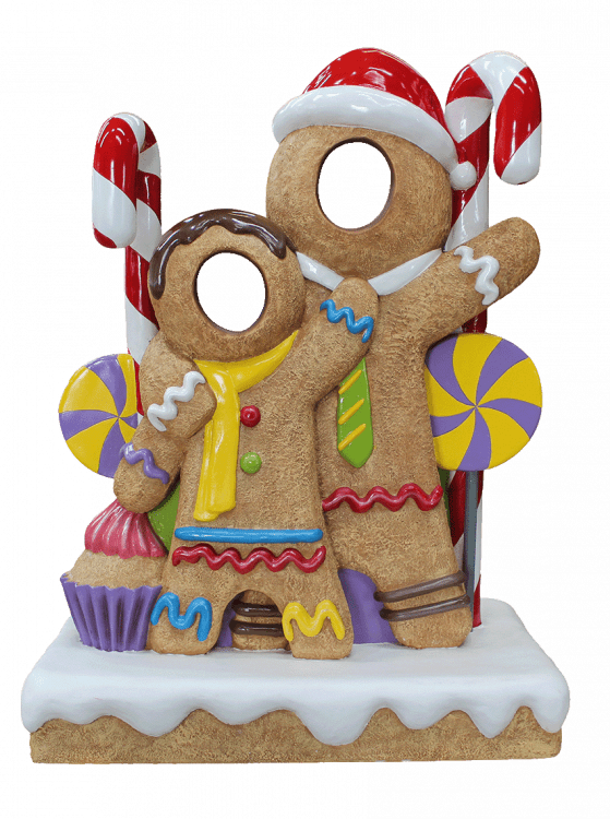 2 Person Gingerbread Photo Prop - Fiberglass