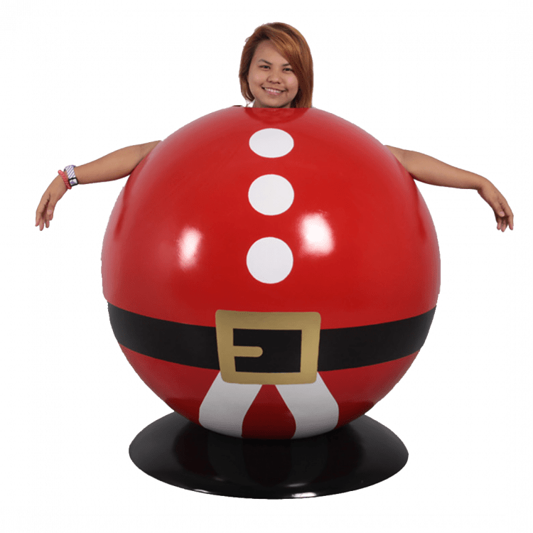 Santa Ball Photo Prop - Fiberglass